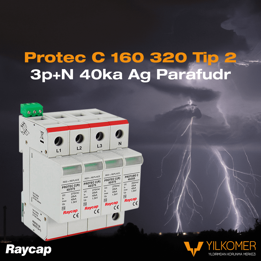 Protec C 160 320 Tip 2 3p N 40ka Ag Parafudr Yılkomer