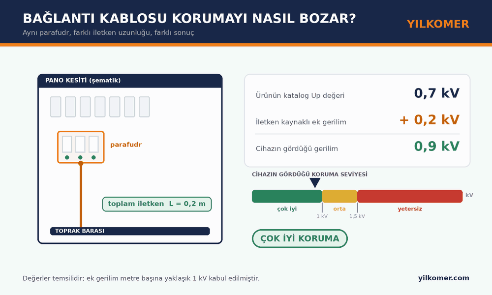 Parafudr montajı. Up seviyesi için doğru montaj şart.
