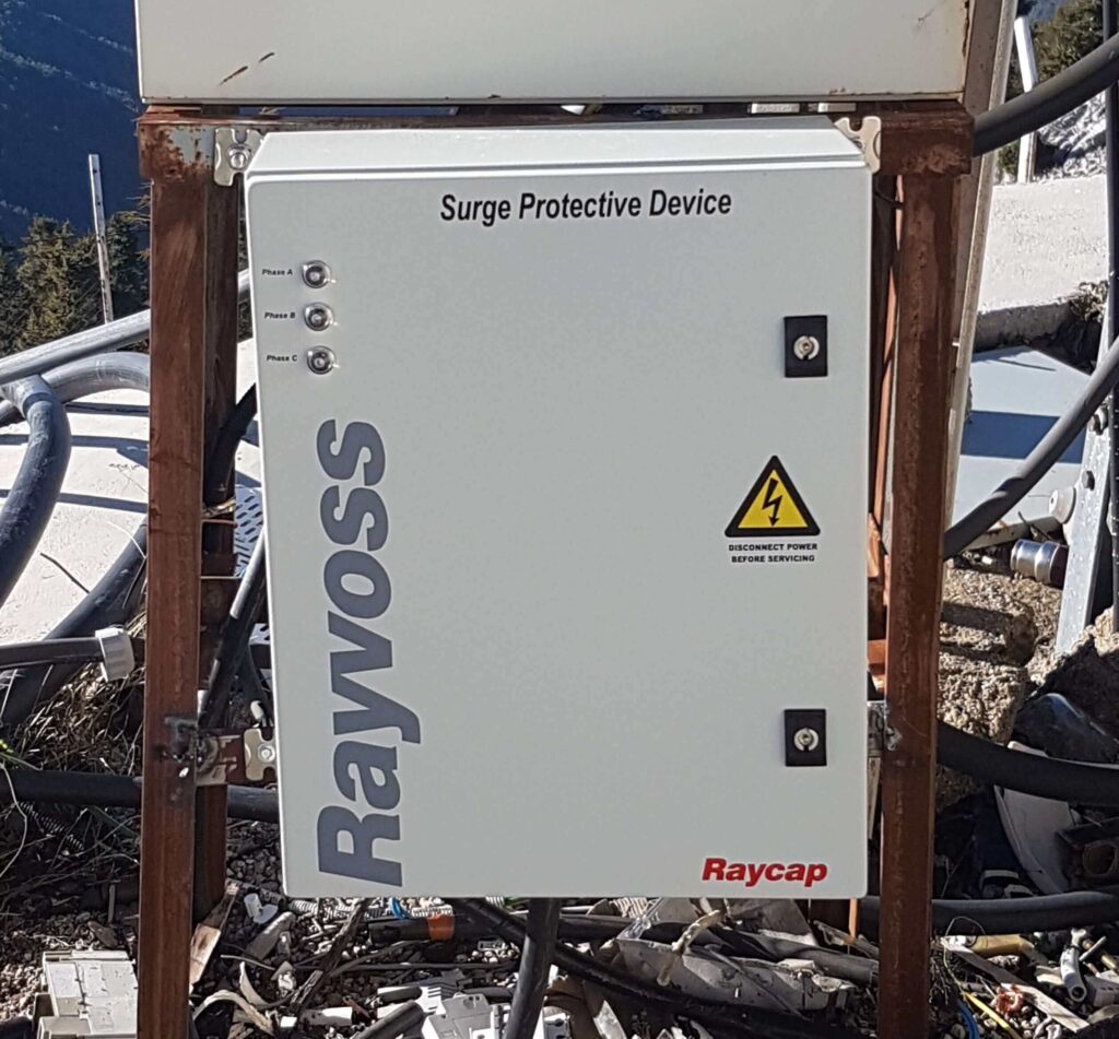 Protection of telecom towers against lightning with rayvoss
