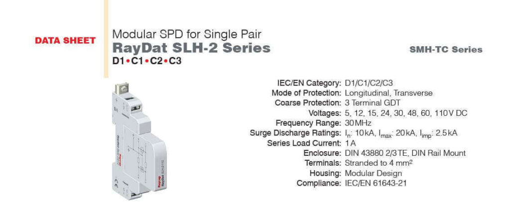 yılkomer SLH 2 SERIES COMMUNICATION LINE PROTECTION