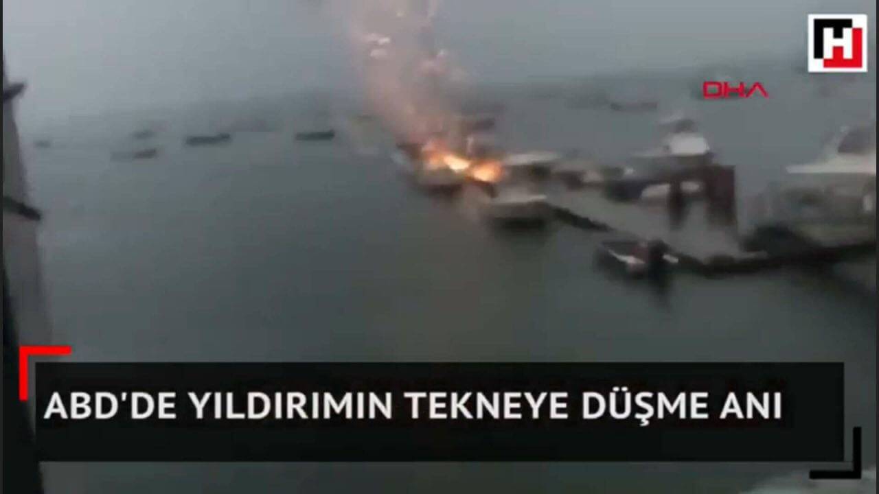 tekneye yıldırım düşmesi