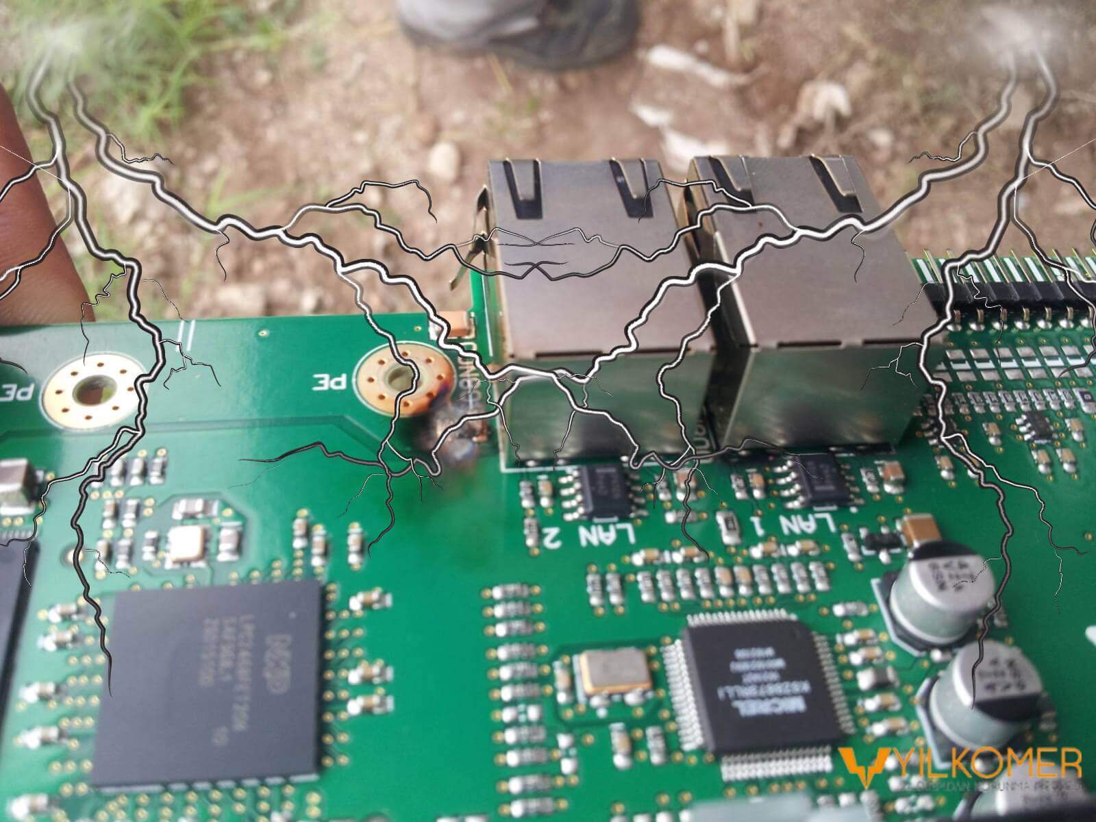 yıldırımdan Ethernet hatların korunması