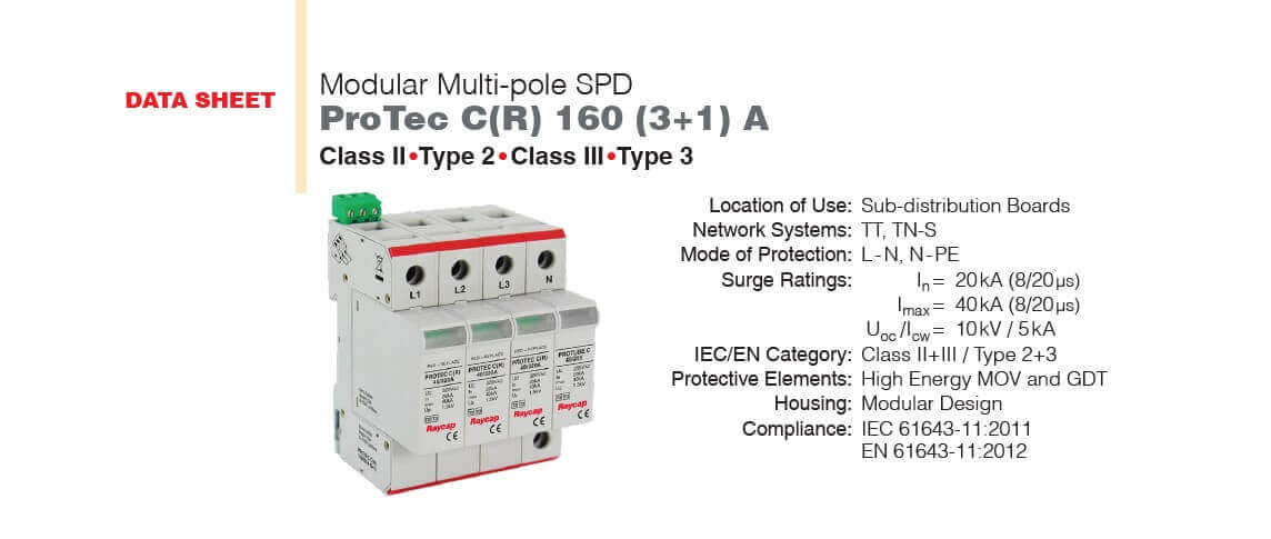 Yılkomer Raycap PROTEC C Type 2+3 Series