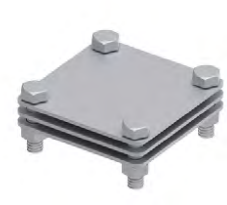 Cross Connector L-75 with Intermediate Plate (Flat Conductor)